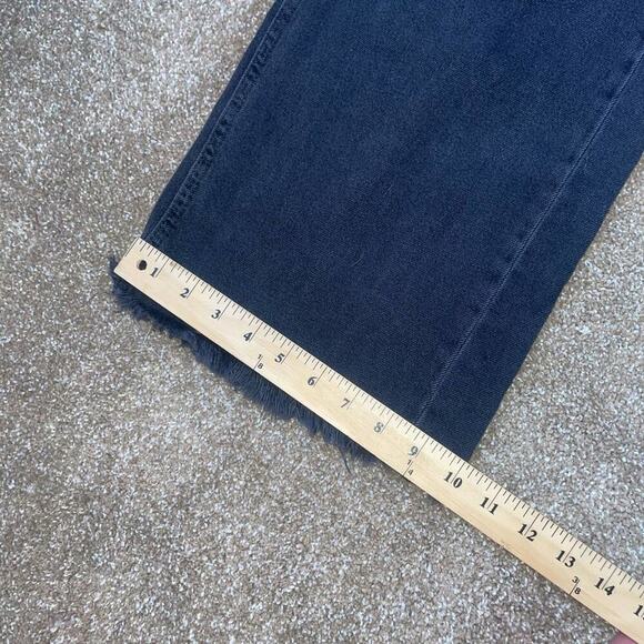 We the Free Free People jeans black distressed wide leg factory faded SZ 26” - Picture 4 of 10